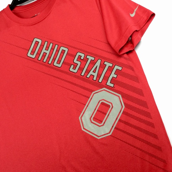 Nike Ohio State Athletic Shirt Dri-Fit OSU Scarlette & Gray Youth Large - Picture 4 of 8